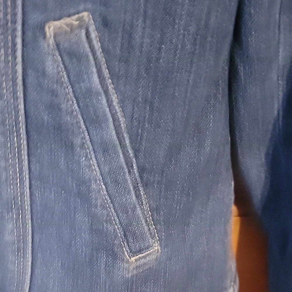 Chadwicks Blue Jean Jacket with Floral Embroidery - Picture 6 of 7